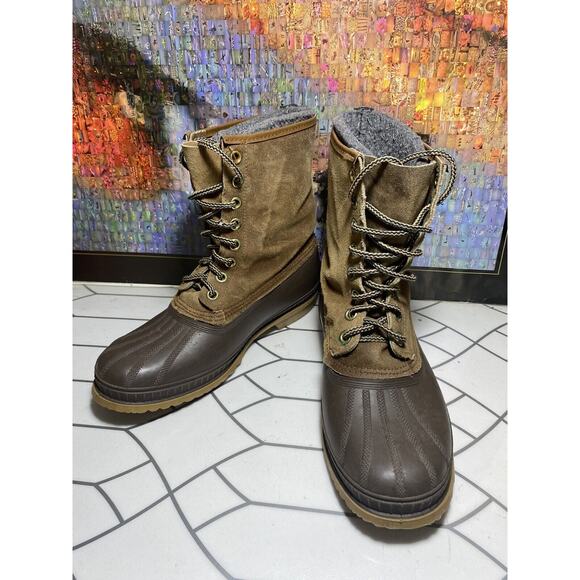 Sorel Ice Pack Leather Winter Snow Boots Men’s Size 11 - Picture 8 of 9